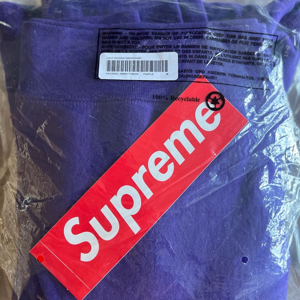 Supreme Hoodie Purple Size M - Picture 11 of 12